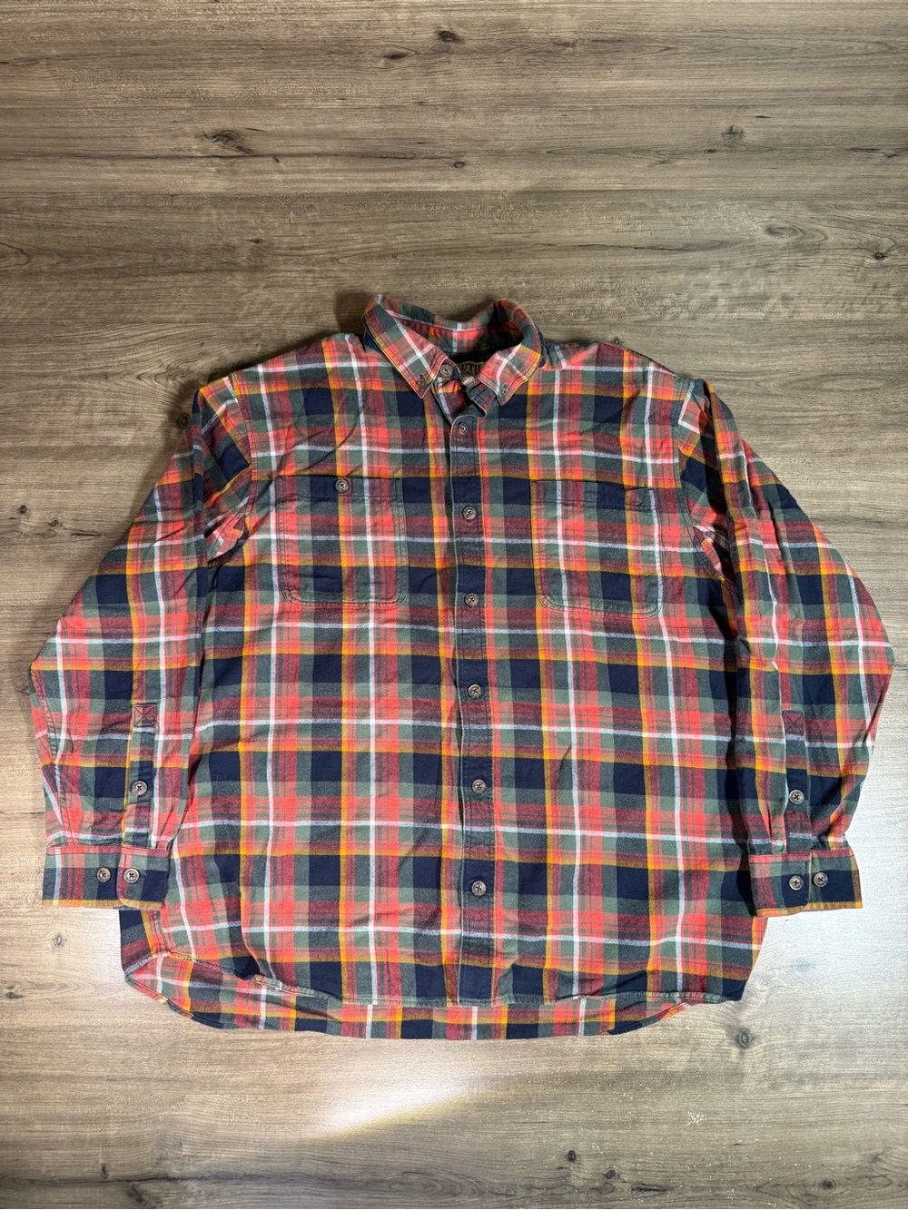 Duluth Trading Company Men’s Long Sleeve Heavy Button Down Flannel Plaid 2XL